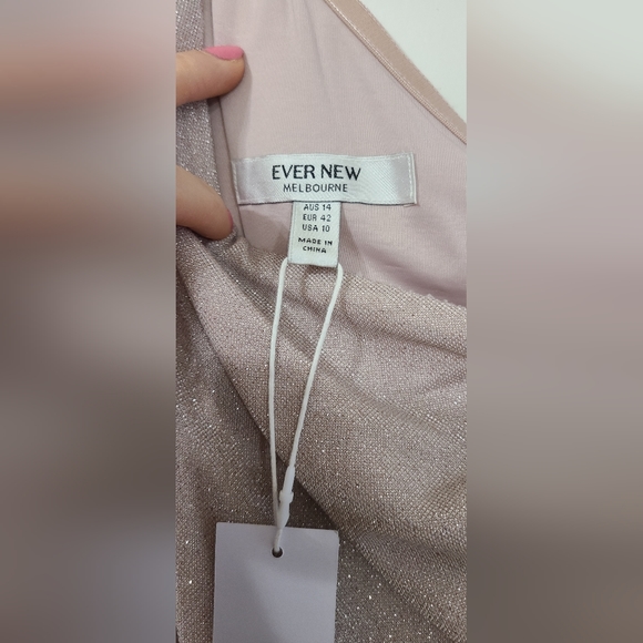 FOREVER NEW MELBOURNE Delaney Glitter One Shoulder Gown Size 10 NWT - Picture 6 of 12